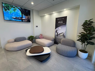 Relaxing spa room and beauty treatment atmosphere